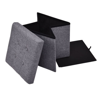 38 cm W Rectangle Cube Ottoman with Storage