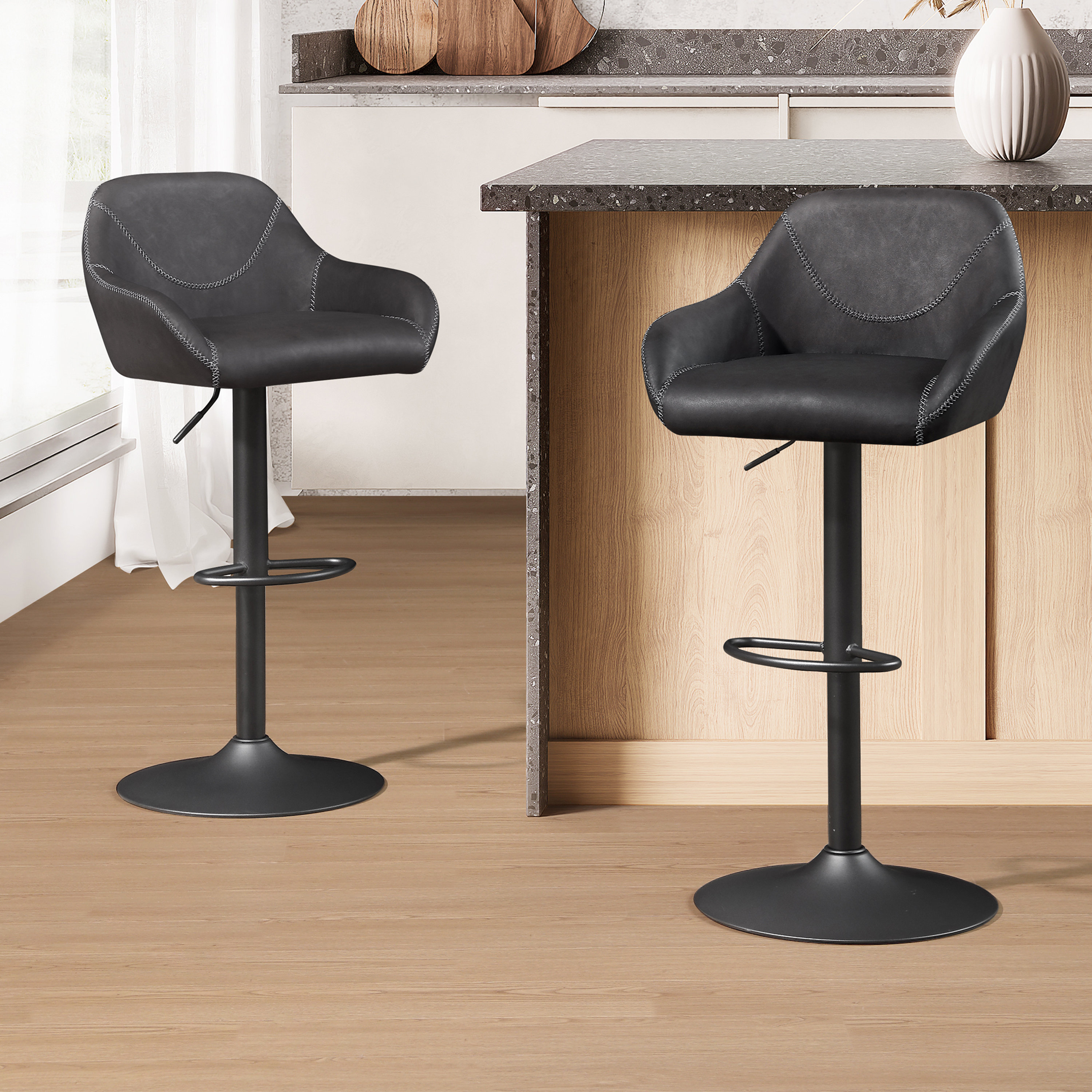 George Oliver Swivel Adjustable Height Stool | Wayfair