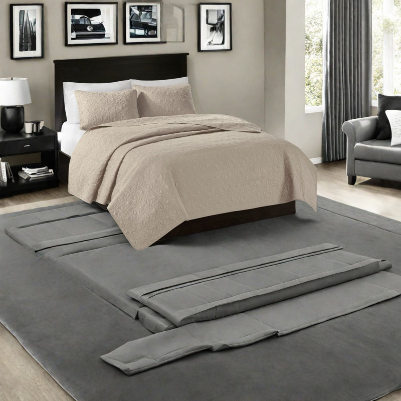 Ensembles de literie confortables en coton, kaki réversible, style chalet