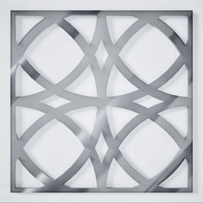 Panneaux muraux décoratifs en acrylique Fleetwood, très petit, l 7 3/8 po x H 7 3/8 po x T 1/8 po, miroir argenté