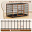 Heavy Duty Dog Crate, 4-Door Metal Dog Cage, Dogs Cage with Side Door and Removable Tray, Easy to Clean, Large Pet Cages, Indoor Dogs Crate, Black -128739532