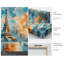 Abstrait, art mural sur toile tendue Tour Eiffel-1654556023