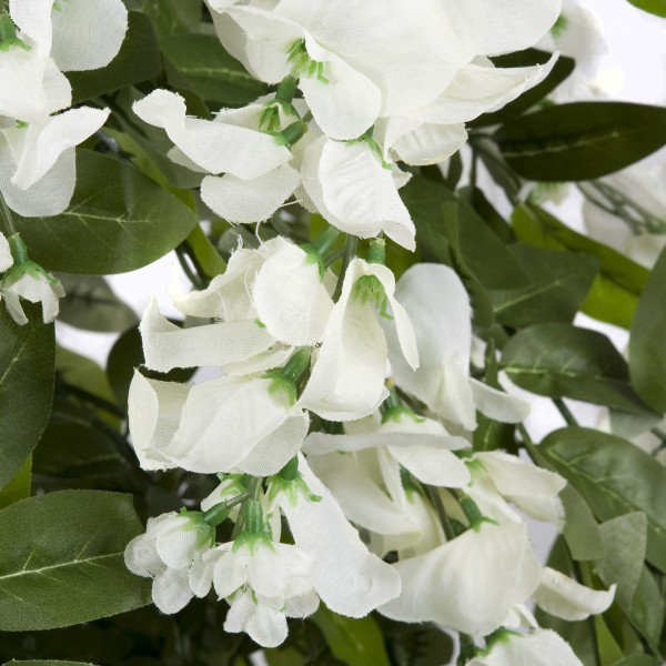 GreenBrokers Artificial Lilac Wisteria Tree 150cm/5ft, 145cm H x 19cm W x 19cm D, White