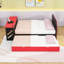 Lit de jour double avec lit gigogne simple et bureau USB-935673478