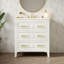 Ensemble de meuble-lavabo classique en bois de pin avec lavabo en céramique - 3 tiroirs de rangement, prêt pour le robinet de 4 po, facile à assembler?-219210677
