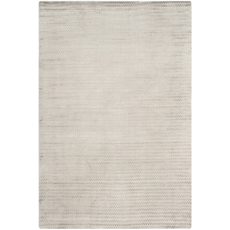 Tapis gris en coton tissé à plat à la main Mcelroy, Rectangle 9 pi x 12 pi