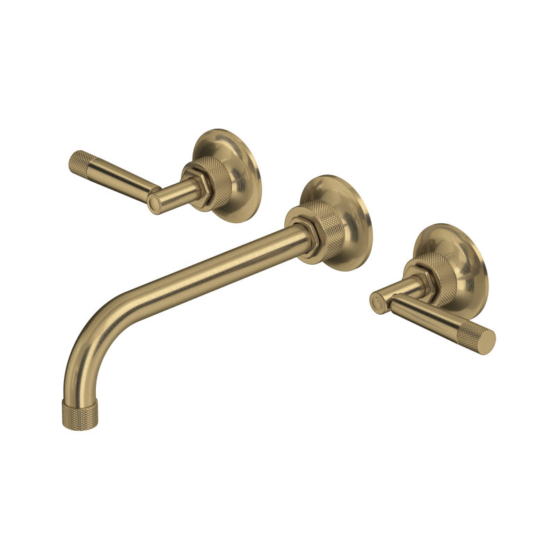 Graceline Wall Mount Tub Filler Trim, Antique Gold