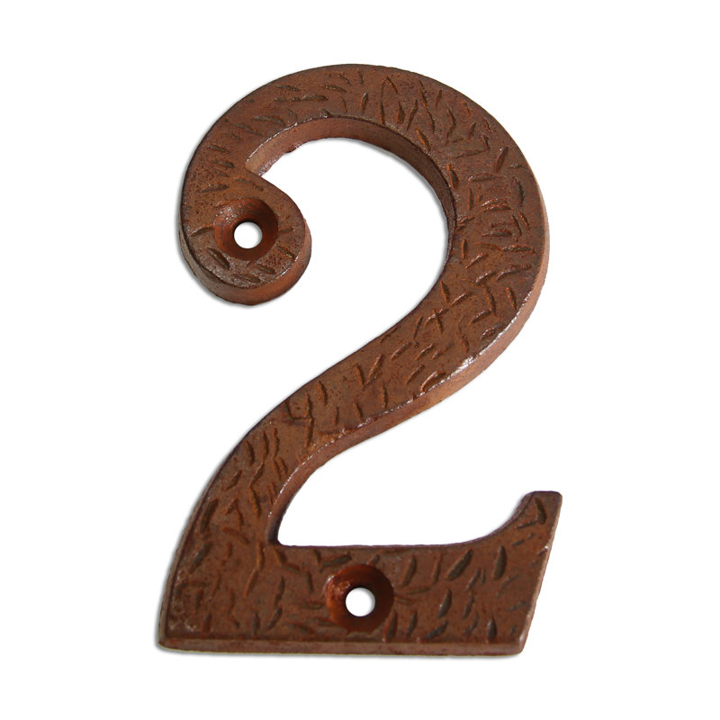 Numéro de maison 3 po, 6, Rouille
