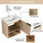 Meuble-lavabo simple mural 19,9 po avec plateau en céramique Nahdean