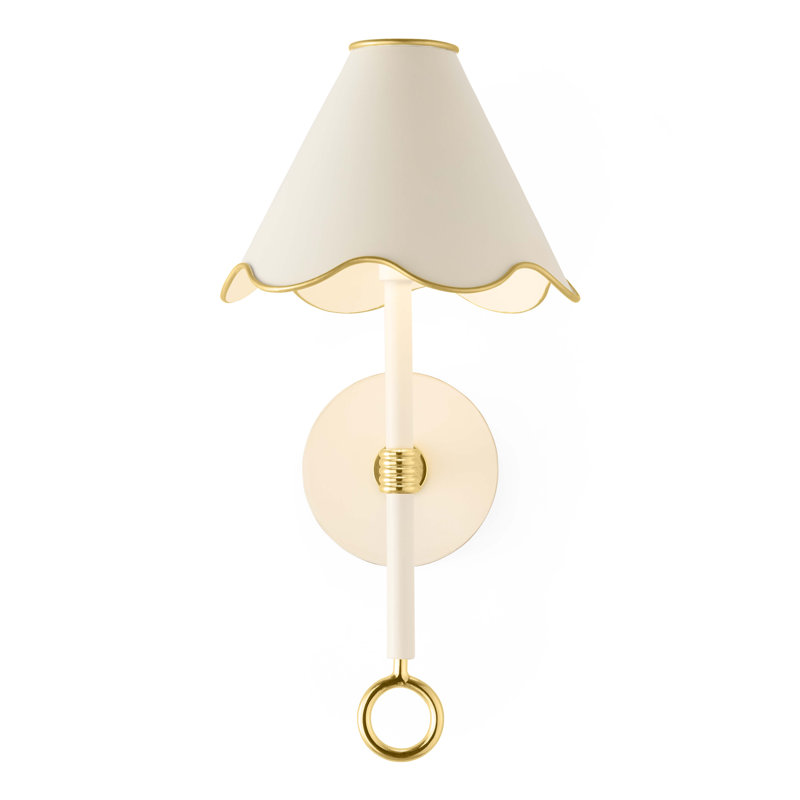 Ripple Rechargeable LED Sconce, Ivory, White
