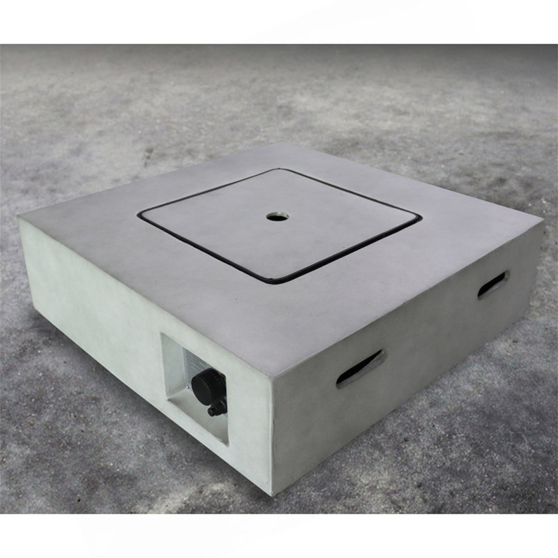 Fiber Reinforced Concrete Propane Gas Fire Pit Table, Gray