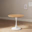 Table de salle à manger sur pied central avec plateau rond en MDF et piètement en acier, pour 4 personnes, 80 cm (31,5 pouces)