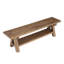 Upholstered Bench with Shelves