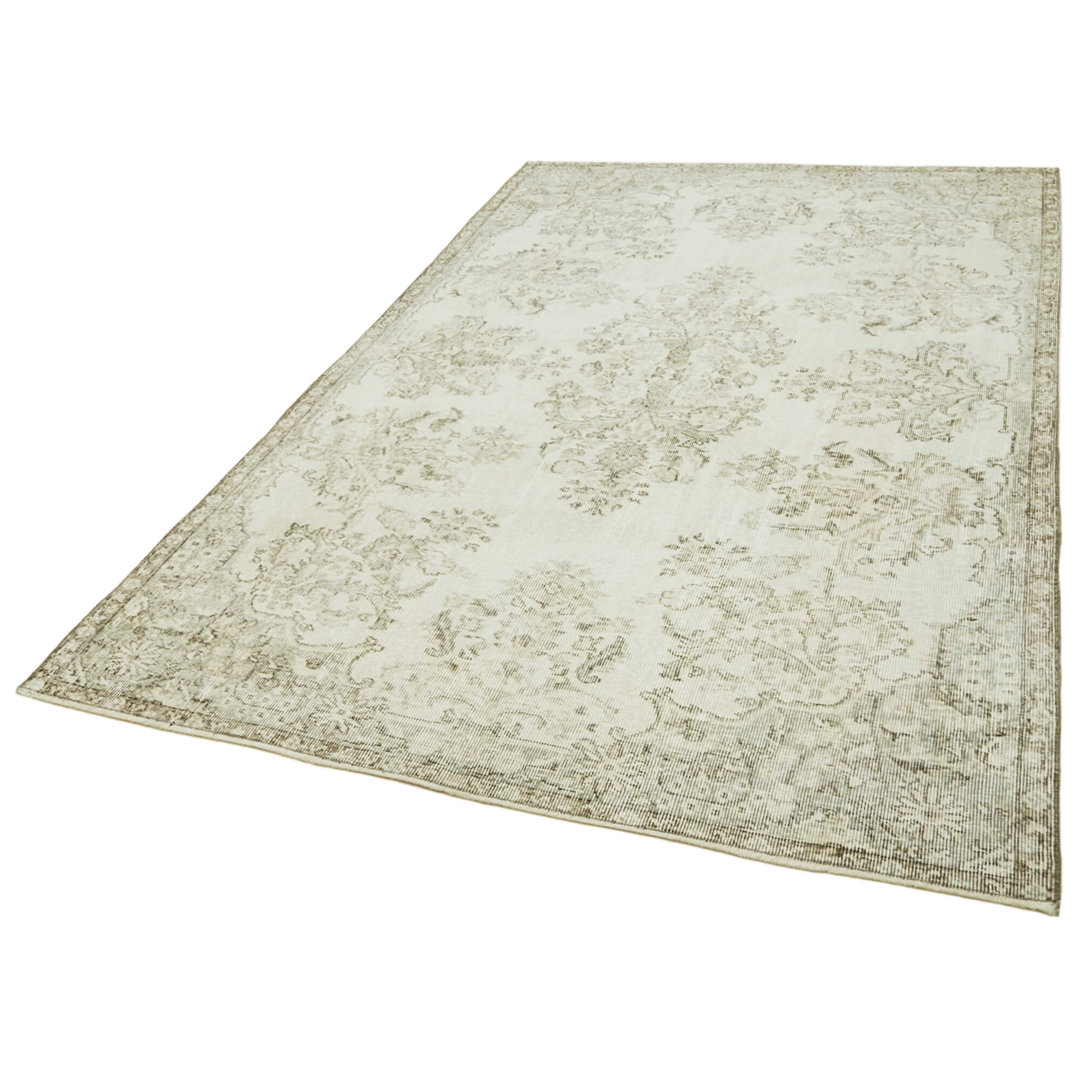 Vintage Beige Vintage Wool Handmade Area Rug