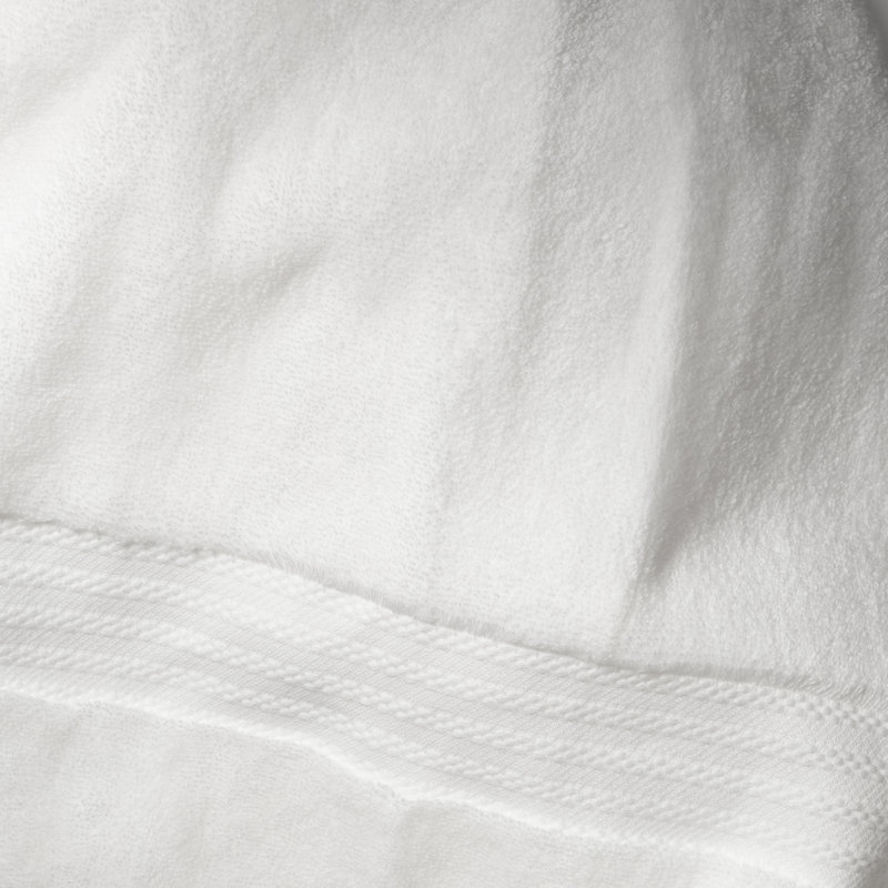 6 Piece 100% Organic Cotton Towel Set, White