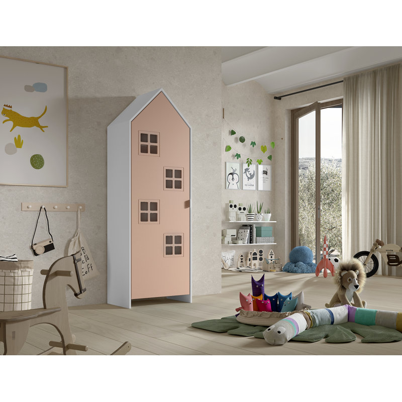 Casami Bruges 1 Door Wardrobe, Dark pink