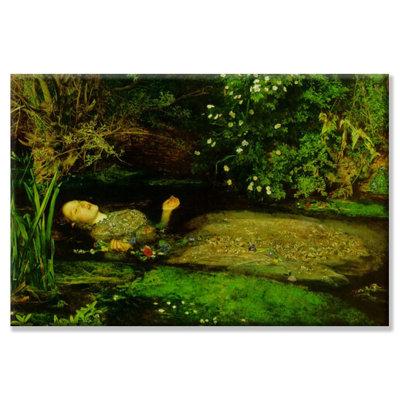 "ophelia" par john everett millais, reproduction d’art sur toile tendue