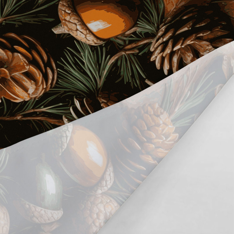 Tapisserie murale «Thanksgiving Acorns and Pinecones», 68 po x 80 po