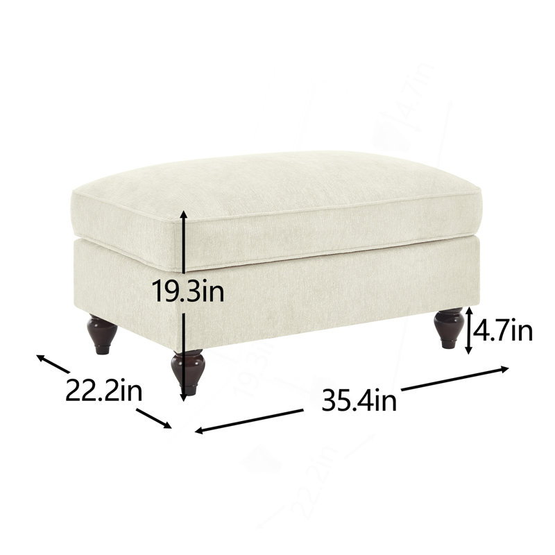 Repose-pieds en chenille (un seul repose-pieds), Beige