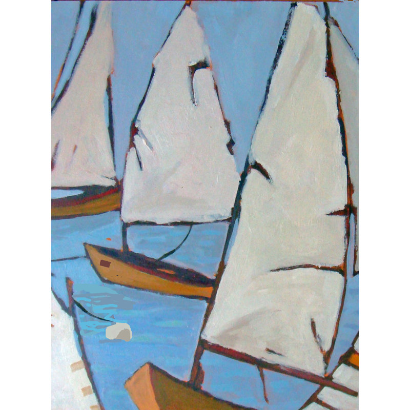 And And Are Are Off par Phyllis Adams - peinture encadrée, H 21,25 po x l 17,25 po