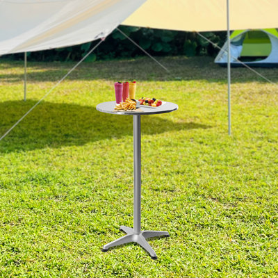 Metal Outdoor Bar Table , 23.62'' in. W 23.62'' in. D