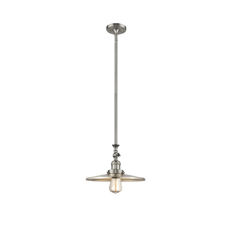 Weston 1 - Light Single Pendant, Brushed Satin Nickel, Brushed Satin Nickel