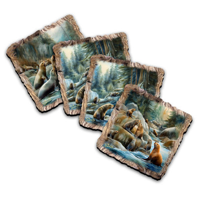 Ensemble de charmantes sous-verres en liège en bois