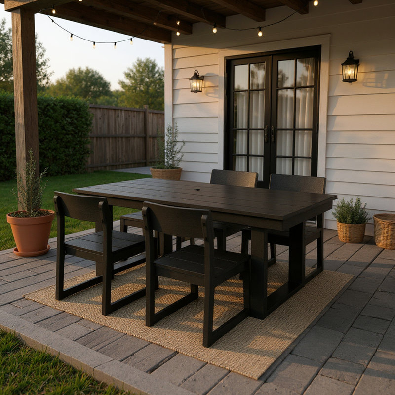 5-Piece HDPE Outdoor Dining Set