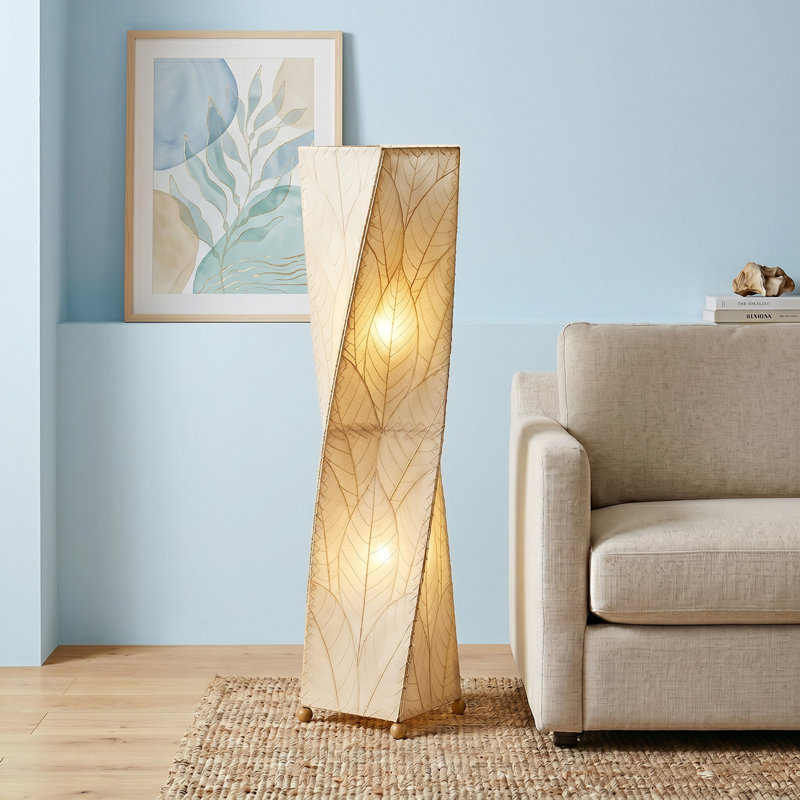 Lampe sur pied 48 po Conrado, Naturel