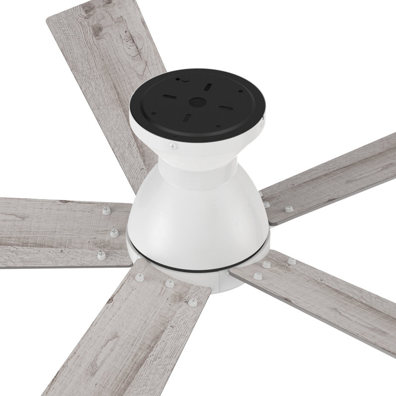 52" DC Motor Ceiling Fan without Light, Remote Control, Light Wooden