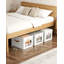 Bacs de rangement avec couvercle, organisateur de placard avec ouverture latérale et fenêtre transparente, paniers en tissu pliables et empilables pour les vêtements, maison, bureau, paquet de 6-130082848-130082845