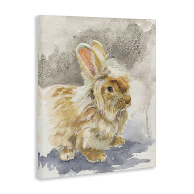 "Angora Bunny", aquarelle sur toile par Jennifer Redstreake