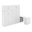 Grand lit escamotable avec bureau, tablettes et armoires-971406236