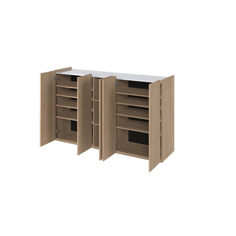 Bassel Display Cabinet, Oak Scandi