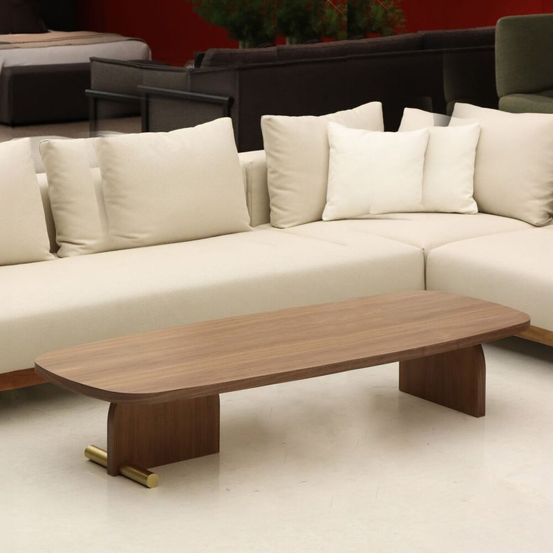 Nova Solid Wood Coffee Table, 11.8" H x 47.2" L x 23.6" W, Walnut