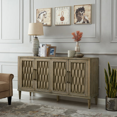  Laurentine 4 Door Accent Cabinet w/ Fixed Shelves