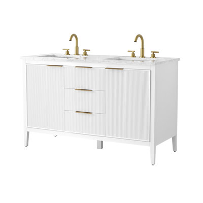 Bilroy 54" Pine Double Bathroom Vanity