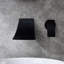 Robinet mural noir mat pour la salle de bain, bec large, régulation exacte de la température et du débit d'eau, s'adapte au montage de lavabos de salle de bain, taux de contrôle précis et large, adapté-128724095