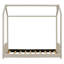 Twin Size Velvet House Bed Wood Bed-1739910527