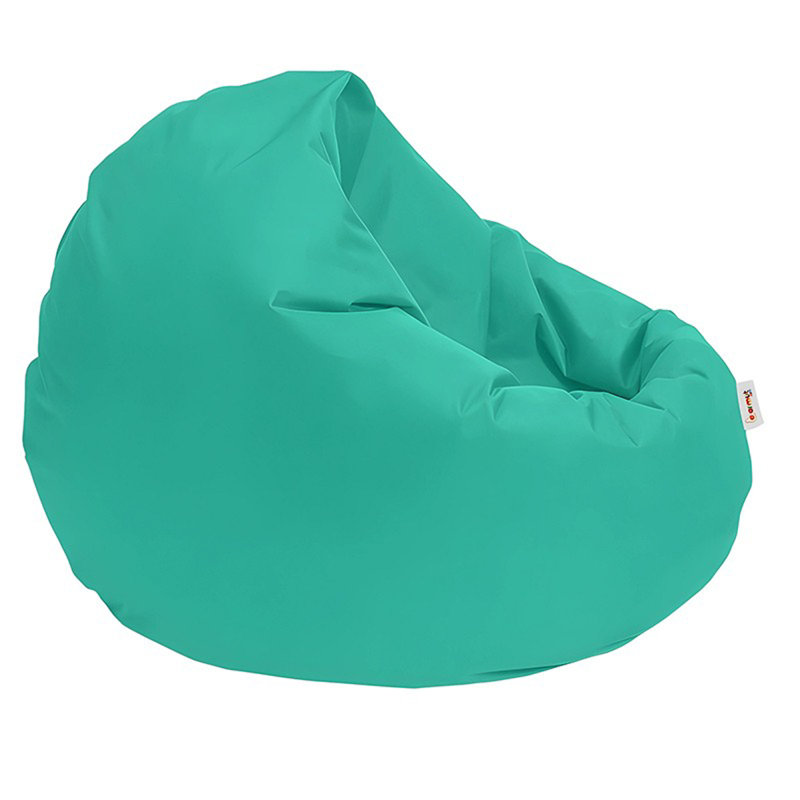 Deluxe Garden Bean Bag Chair, Turquoise | 100% Original Bead Styrofoam, Waterproof Polyester Fabric | 39.4 in Diameter, 39.4 in Height | Puff Shape: 25.6 in Height, 25.6 in Width | Perfect for Outdoor Relaxation & Entertainment