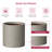16 in. Large Stone Gray(Upgraded Interior) Concrete Tall Round Planter Pot Cylindrical Flower Planter with Drainage Hole-75778893-75778880