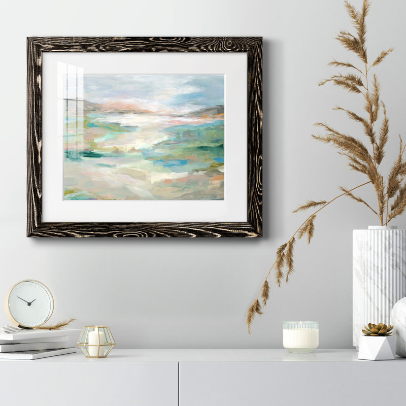 Vallée luxuriante - peinture encadrée, H 24 po x l 18 po x P 1,5 po, Cadre noir