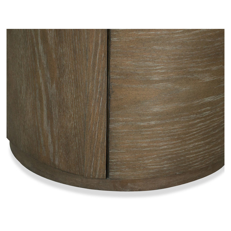 Eastpointe Round Cocktail Table With End Table, Brown, 2 Pieces: Coffee Table, End Table