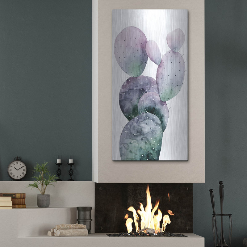 "Cactus mauve I" par Grace Popp, H 48 po x l 24 po