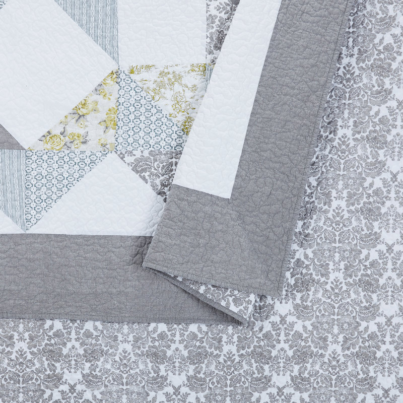 Ensemble de courtepointe 3 pièces Reine-Marie, King Quilt + 2 King Shams