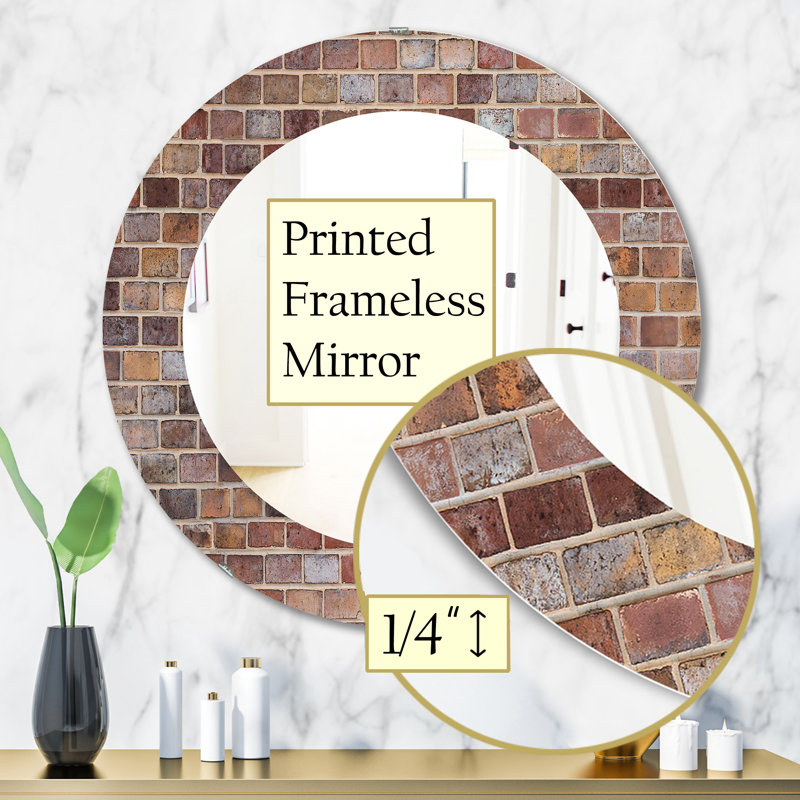 Mid-Century Modern Bathroom / Vanity Accent Mirror, 31.5" H x 31.5" W, Geometric 2