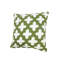 Ensemble de 2 coussins blancs / verts à motif géométrique en mélange de coton-122942380