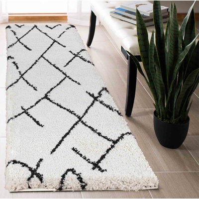 Tybee Geometric Shag Area Rug