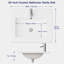 Meuble-lavabo flottant 30 po avec lavabo, armoire murale avec 2 tiroirs cannelés et poignée en métal, armoire murale pour salle de bain, brun-111876554-111876597