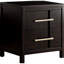 Table de chevet de style transitionnel, 2 tiroirs, base en bois massif, plateau doublé de feutre, quincaillerie en nickel pour table de chevet couleur tiroir et placage, point focal-1492559636
